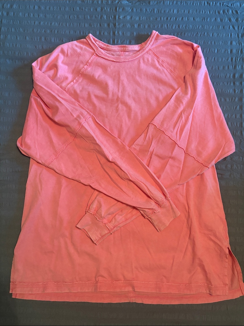 Aerie oversized Long-Sleeve Pink Crewneck Top